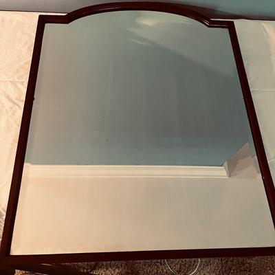 Wooden Framed Beveled Mirror (LR-MG)