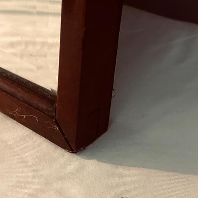 Wooden Framed Beveled Mirror (LR-MG)