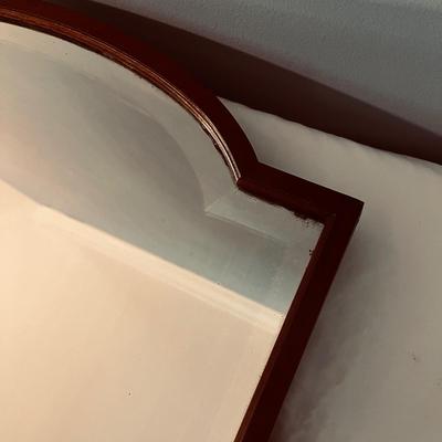 Wooden Framed Beveled Mirror (LR-MG)