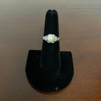 14K Diamond and Pearl Ring (ST-SS)