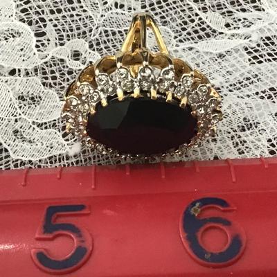 18 Heavy Gold Plated Huge Statement or Cocktail Ring