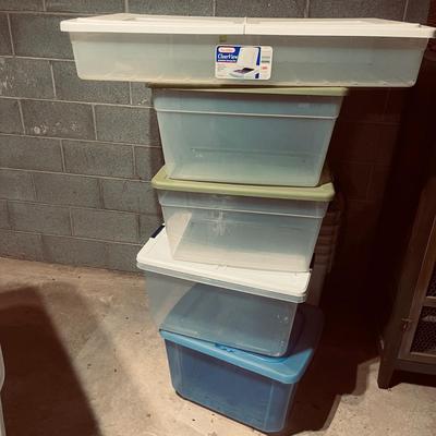Clear Plastic Storage Bins (B1-MG)