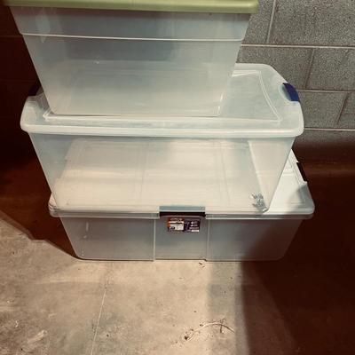 Clear Plastic Storage Bins (B1-MG)