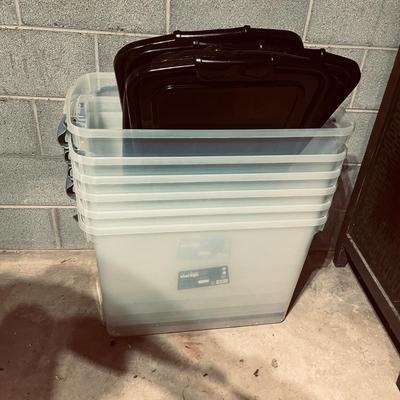 Clear Plastic Storage Bins (B1-MG)