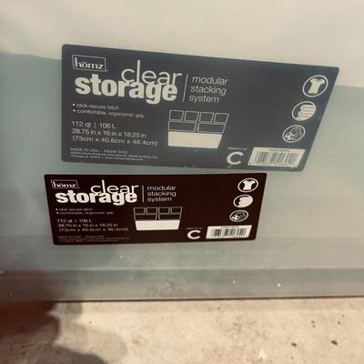 Clear Plastic Storage Bins (B1-MG)