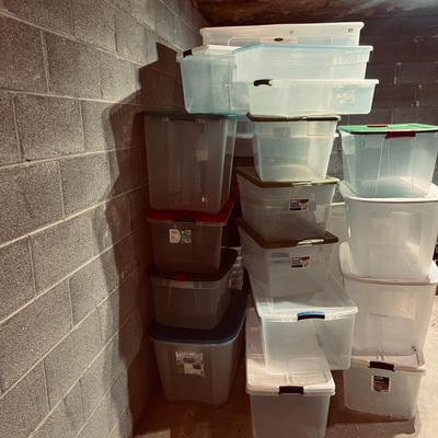 Clear Plastic Storage Bins (B1-MG)