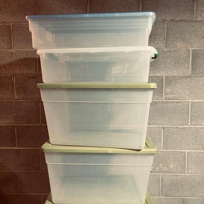 Clear Plastic Storage Bins (B1-MG)
