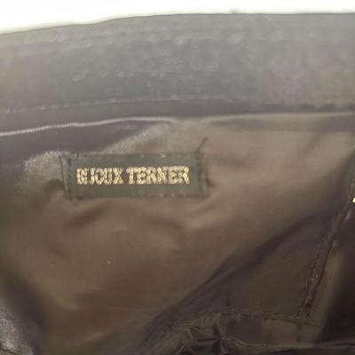 Bijoux Terner leather black clutch