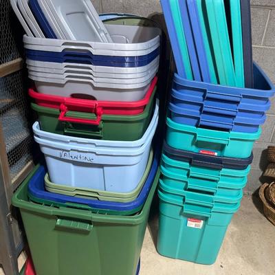 Rubbermaid, Sterilite & More Colored Plastic Bins (B1-MG)
