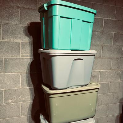 Rubbermaid, Sterilite & More Colored Plastic Bins (B1-MG)