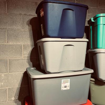 Rubbermaid, Sterilite & More Colored Plastic Bins (B1-MG)