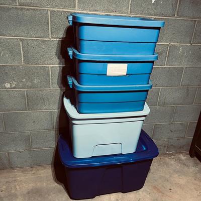 Rubbermaid, Sterilite & More Colored Plastic Bins (B1-MG)