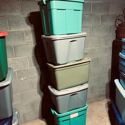 Rubbermaid, Sterilite & More Colored Plastic Bins (B1-MG)