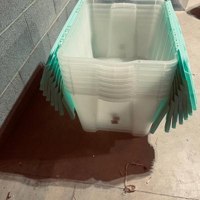 Storage Bins With Attached Lids (B2-MG)