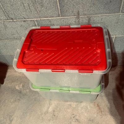 Storage Bins With Attached Lids (B2-MG)