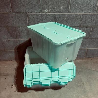 Storage Bins With Attached Lids (B2-MG)