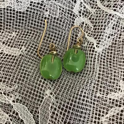 Lime green fashion earrings