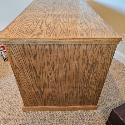 Oak Faced Plywood Desk w/Storage (BO-JS)