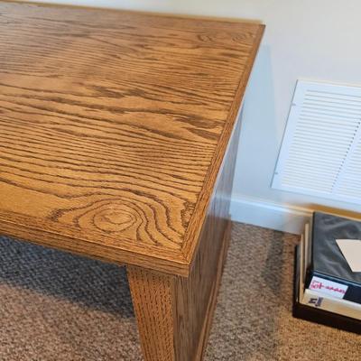 Oak Faced Plywood Desk w/Storage (BO-JS)