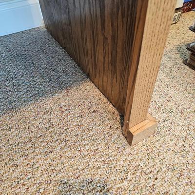 Oak Faced Plywood Desk w/Storage (BO-JS)