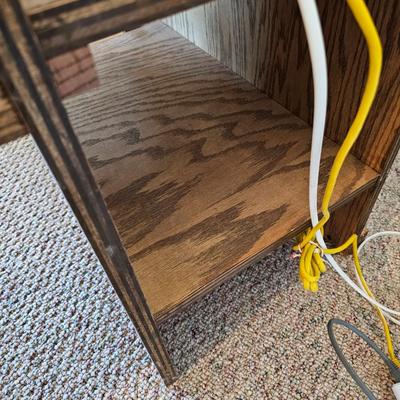 Oak Faced Plywood Desk w/Storage (BO-JS)