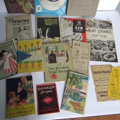 Antique Cook Booklets From 1914 Through 1940s