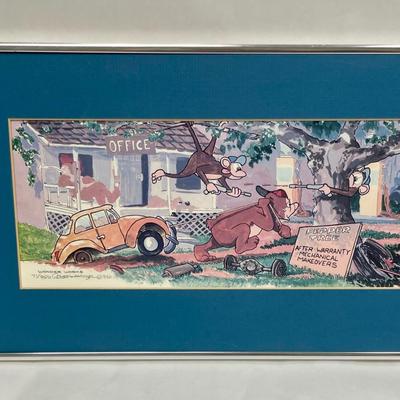 Wonder Works Framed Lithograph Ltd Signed COA 1990 #71/950 36 x 6 inches