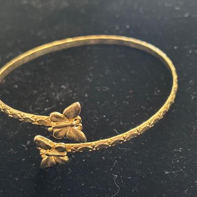 Gold Tone butterfly Bracelet