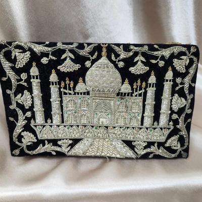 Taj Mahal Motif Clutch Bag