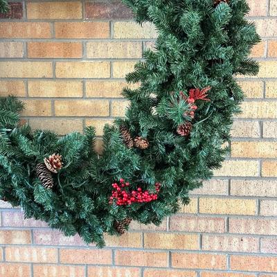 HUGE LIGHTED HOLIDAY WREATH