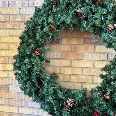 HUGE LIGHTED HOLIDAY WREATH