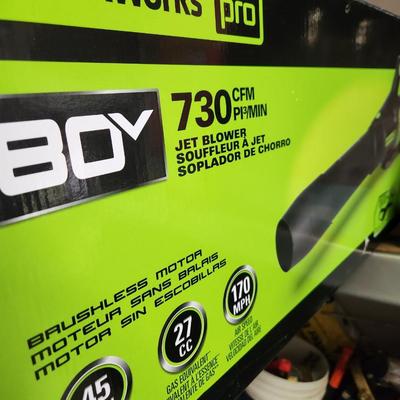 Greenworks Pro 80V Leaf Blower with 1 battery and charger Tested