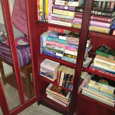 Wooden Bookshelf Cabinet with Doors