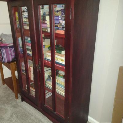 Wooden Bookshelf Cabinet with Doors