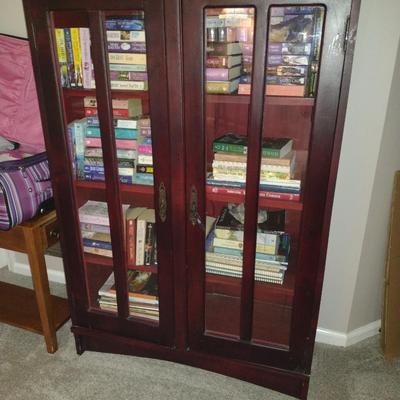 Wooden Bookshelf Cabinet with Doors