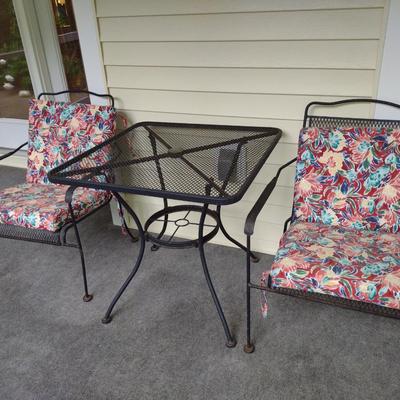 Metal Patio Set- Two Chairs and One Table