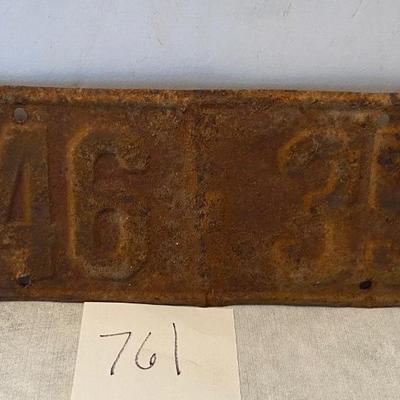 Vintage 36 License Tag