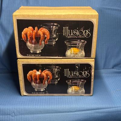 2 boxes of Vintage Shrimp Cocktail Sets