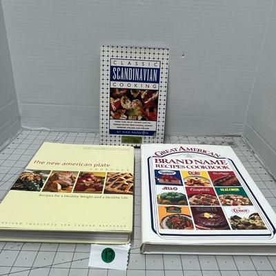 Classic Scandinavian Cooking, The New American Plate Cookbook, Great American Brand Name Recipes Cookbook