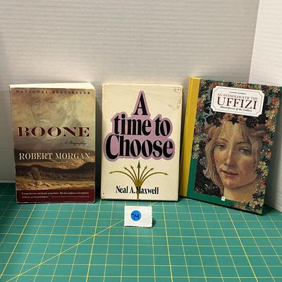 Boone A Biography Robert Morgan, A Time To Choose By Neal A. Maxwell & An Anthology Of The Uffizi Masterpieces Of The Gallery