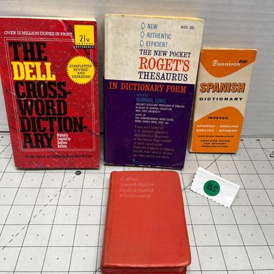 The Dell Cross-word Dictionary, The New Pocket Roget's Thesaurus, Spanish Dictionary & Collins Spanish & English Dictionary