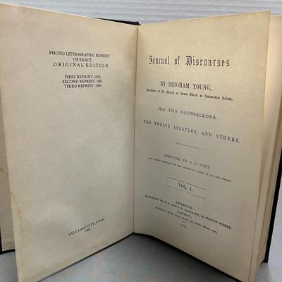 Photo Lithographic Reprint of Journal Of Discourses By Brigham Young