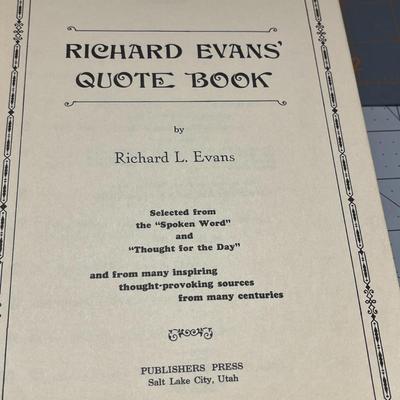 For Time Or Eternity?, Links Of Forever & Richard Evans Quote Book
