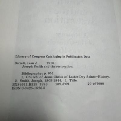 The Restored Church By William Edwin Berrett & Joseph Smith And The Restoration By Ivan J. Barrett