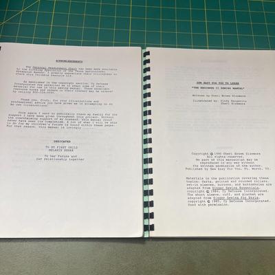 Sew Easy For You To Learn - The Beginner I Sewing Manual & The Beginner Ii Sewing Manual By Cheri Brown Sizemore