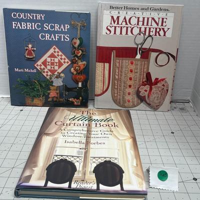 Country Fabric Scrap Crafts By Marti Michell, Better Homes And Gardens Creative Machine Stitchery & The Ultimate Curtain Book By...