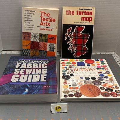 The Textile Arts By Verla Birrell, The Tartan Map - With List Of Septs Of The Clans, Fabric Sewing Guide By Claire Shaeffer & The...