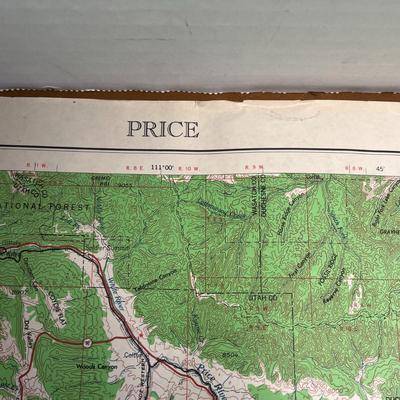 Price, Utah 1956 Map