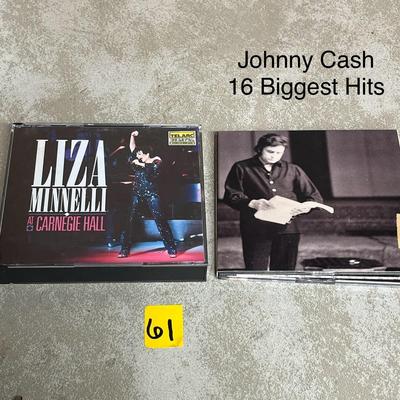 Liza Minnelli At Carnegie Hall 2 CD & Johnny Cash 16 Biggest Hits