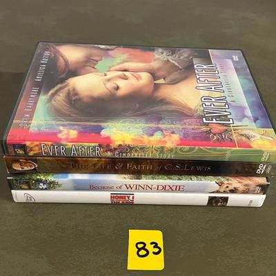 Ever After A Cinderella Story, The Life & Faith Of C.S. Lewis, Because of Winn-Dixie & Honey, 1 Shrunk The Kids